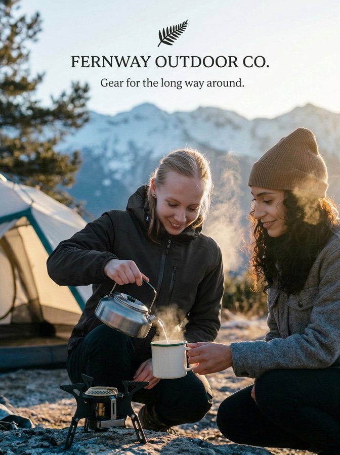 Branded campfire ad with the bottle