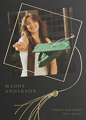 Graduation trading-card style reference